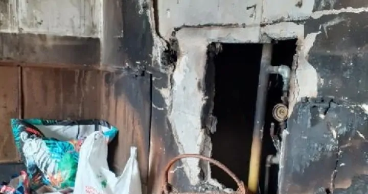 Pożar mieszkania w Pabianicach