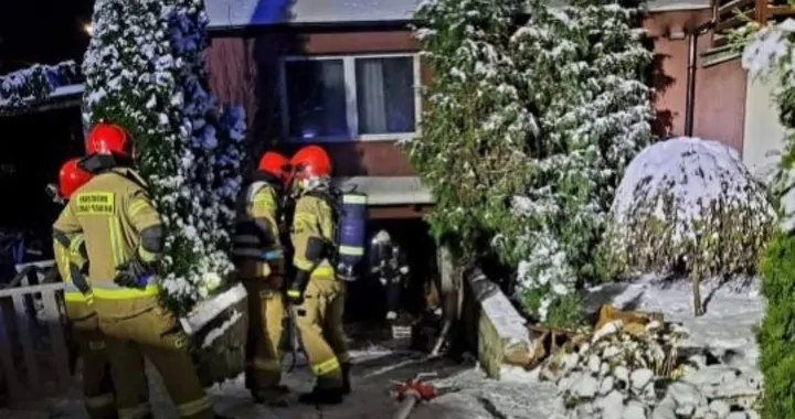 Pożar domu w Osicach