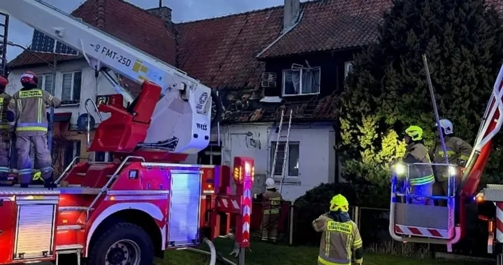 Pożar w miejscowości Hermanowa