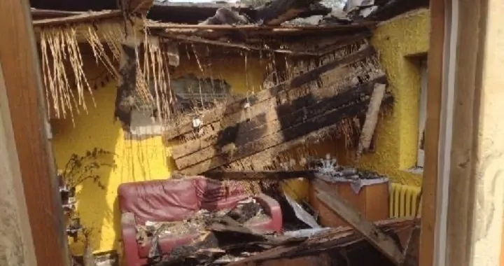 Pożar domu w miejscowości Zbójno