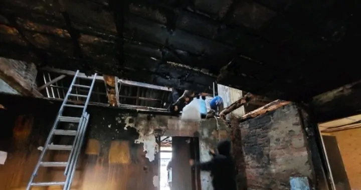 Pożar domu w miejscowości Łucznica