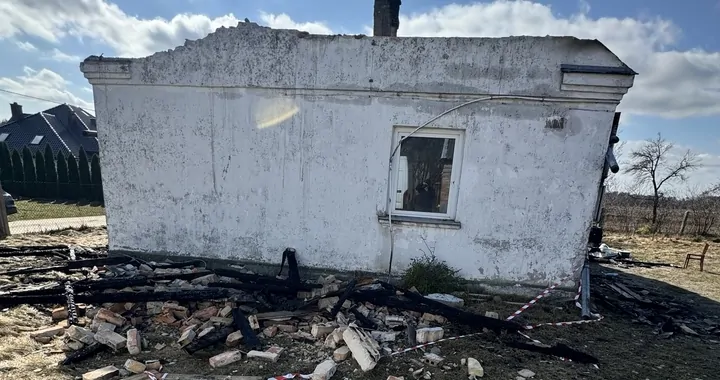 Pożar w miejscowości Pieńki Niechodzkie