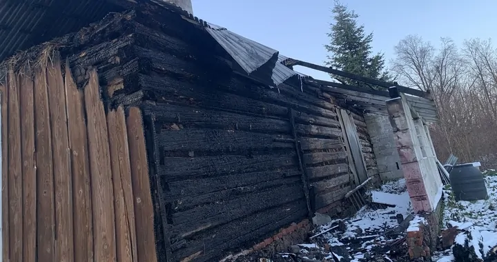 Pożar domu w Grudnej Kępskiej