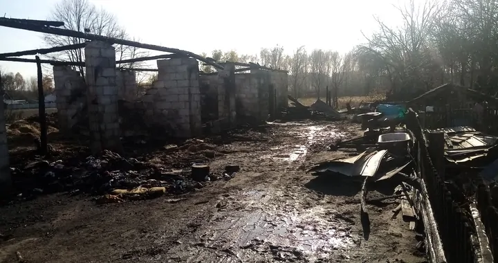 Pożar gospodarstwa w Nowej Wsi