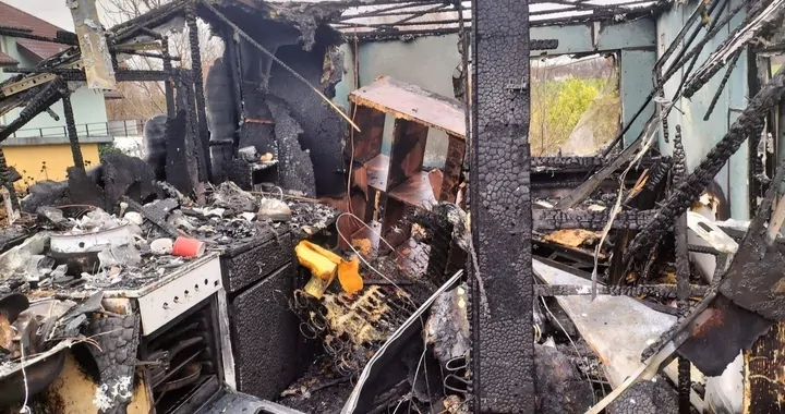 Pożar domu w Mańkowie