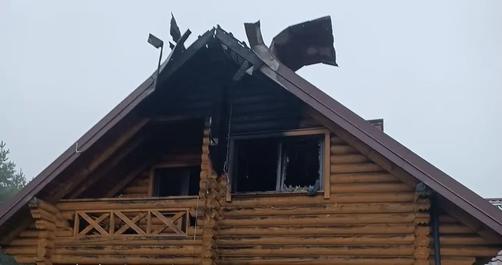 Pożar domu w Dzikowie