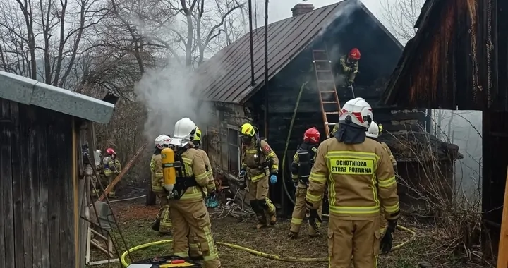 Pożar domu w miejscowości Zbludza