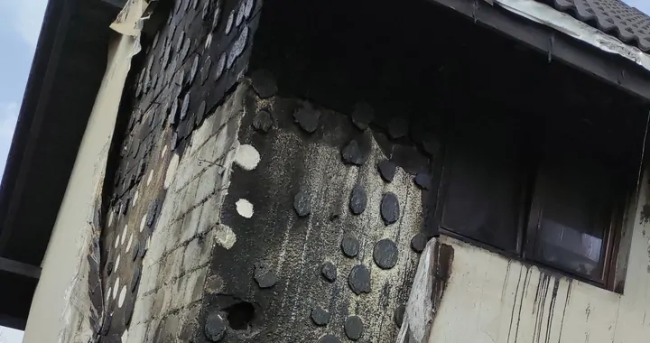 Pożar domu w Kryrach