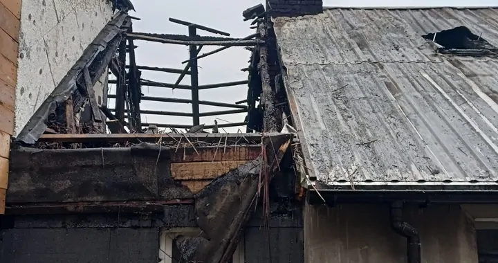 Pożar domu w Suchaczu