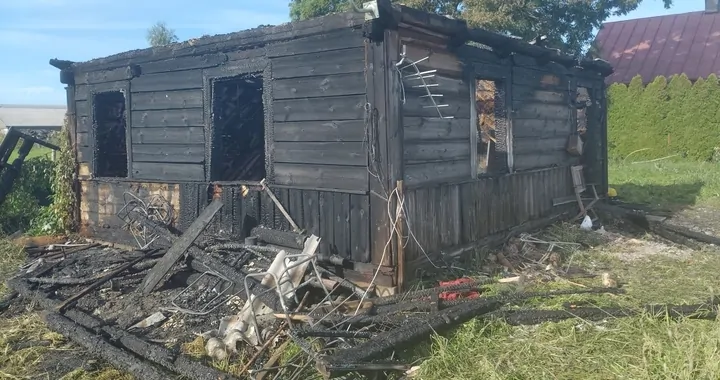 Pożar w miejscowości Rupin