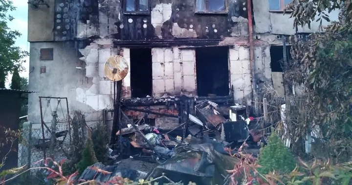 Pożar mieszkania w Rząśniku.