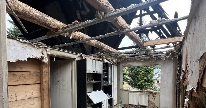 Pożar domu w Białym Dunajcu