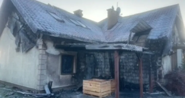 Pożar domu w Sierzchowie