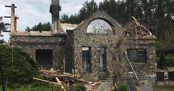 Pożar domu w Głuchowie