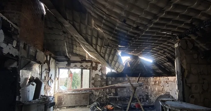 Pożar w miejscowości Cyców