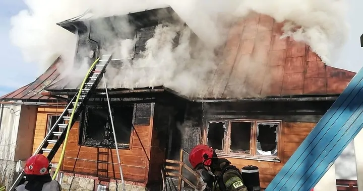 Pożar domu w Zoniówce