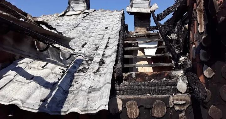 Pożar domu w Wólce Żabnej