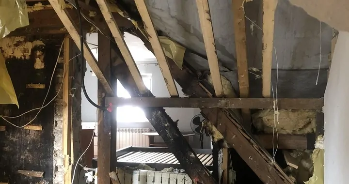 Pożar domu w miejscowości Sobole