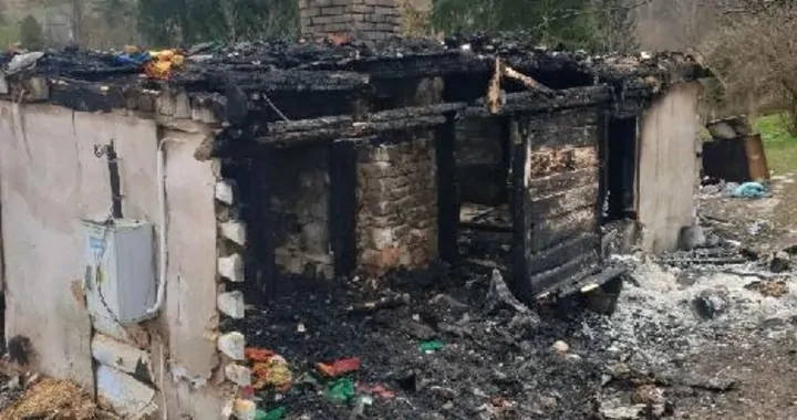 Pożar domu w Majdanie Sitanieckim