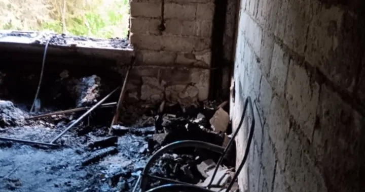 Pożar domu w Łysej Górze