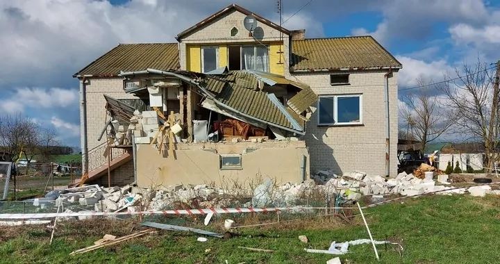 Wybuch gazu w miejscowości Chomęc