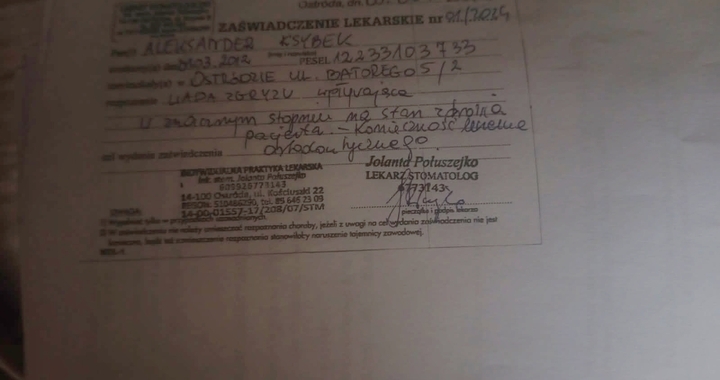 Zdjęcie osoby potrzbującej