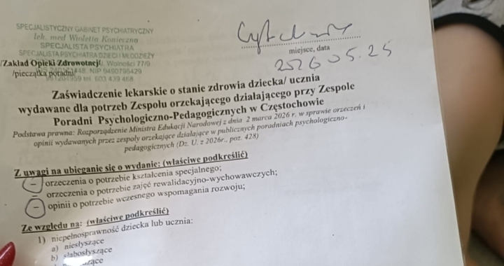 Zdjęcie osoby potrzbującej