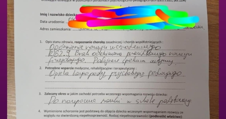 Zdjęcie osoby potrzbującej
