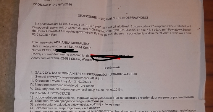 Zdjęcie osoby potrzbującej