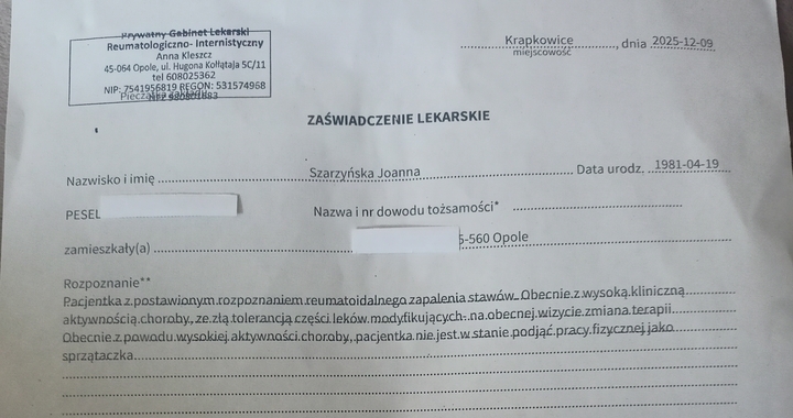Zdjęcie osoby potrzbującej
