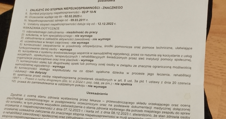 Zdjęcie osoby potrzbującej
