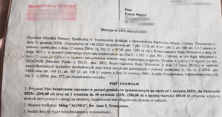 Zdjęcie osoby potrzbującej