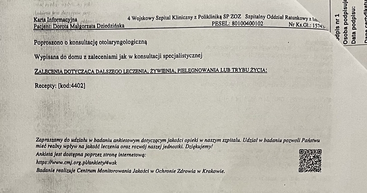 Zdjęcie osoby potrzbującej